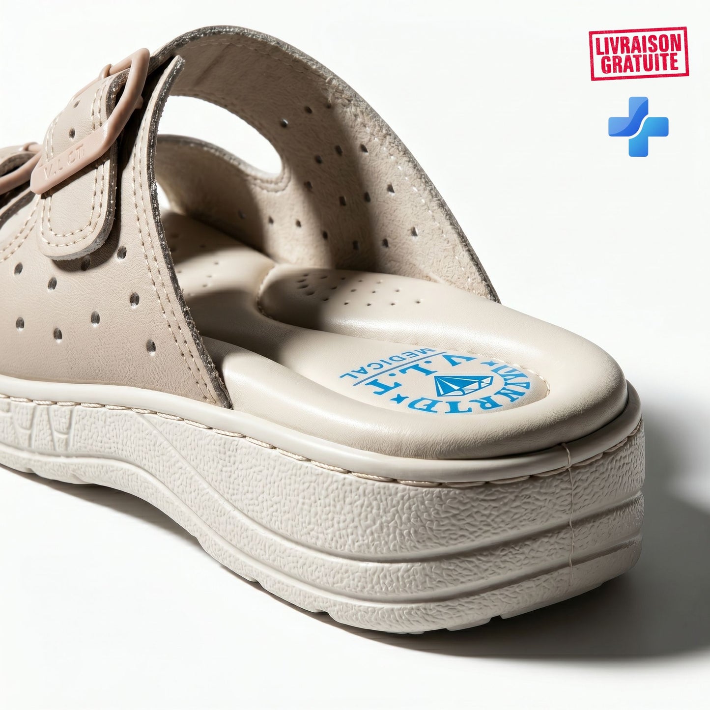 Sandales orthopédiques femme portées - confort à la marche
