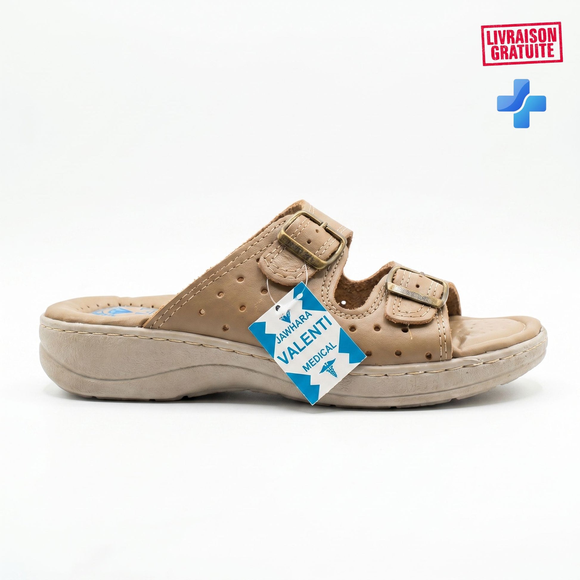 Sandales orthopédiques femme beige - légèreté et souplesse