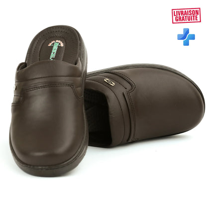 Sabot Médical Homme en Cuir Véritable – Confort Premium (017) - BAJO SHOES