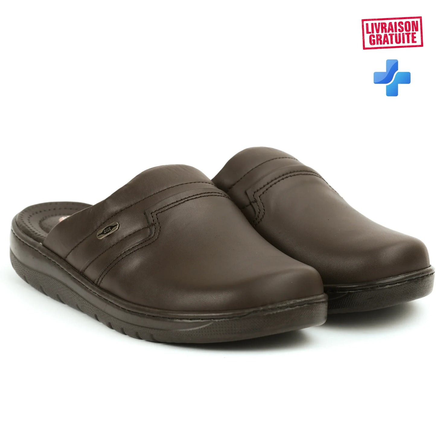 Sabot Médical Homme en Cuir Véritable – Confort Premium (017) - BAJO SHOES