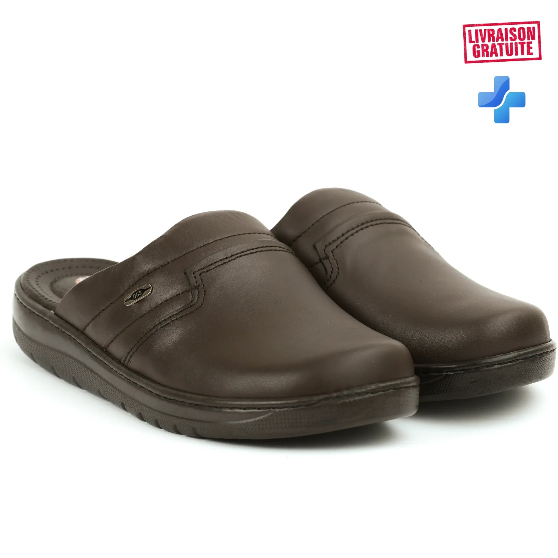 Sabot Médical Homme en Cuir Véritable – Confort Premium (017) - BAJO SHOES