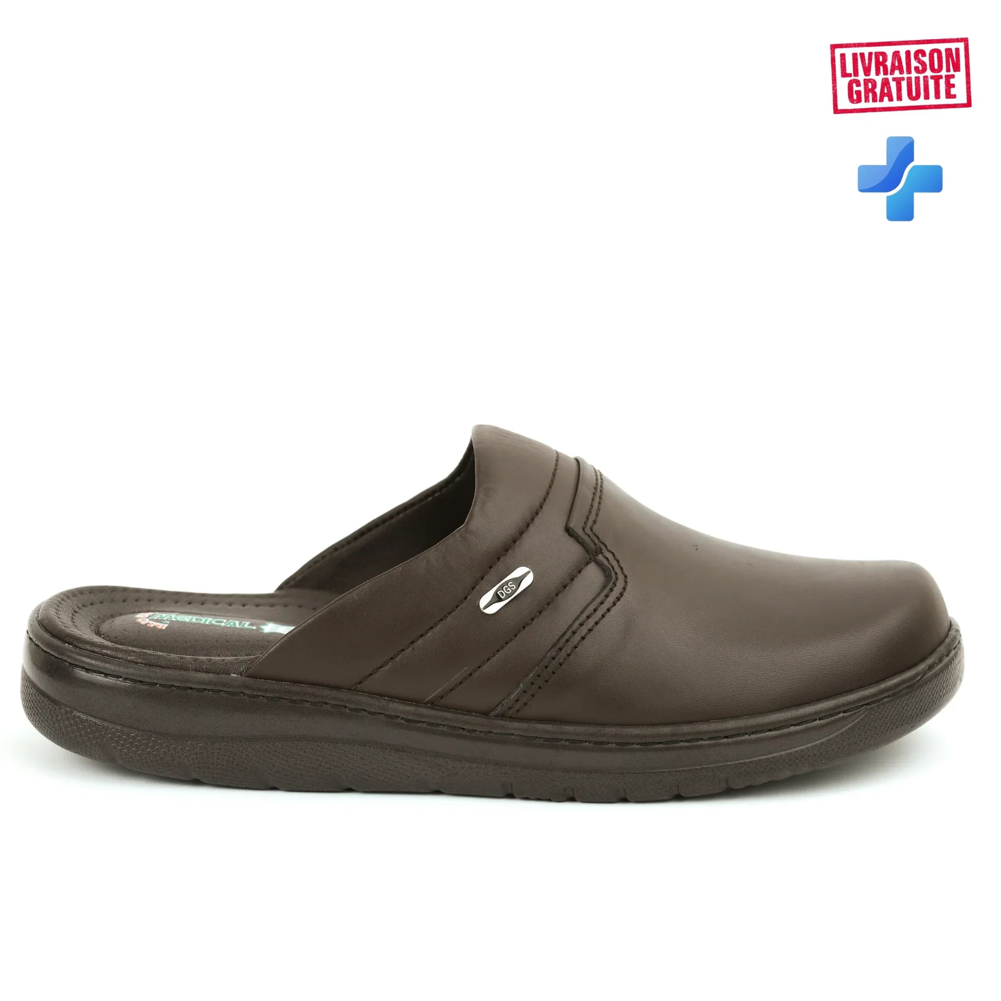 Sabot Médical Homme en Cuir Véritable – Confort Premium (017) - BAJO SHOES
