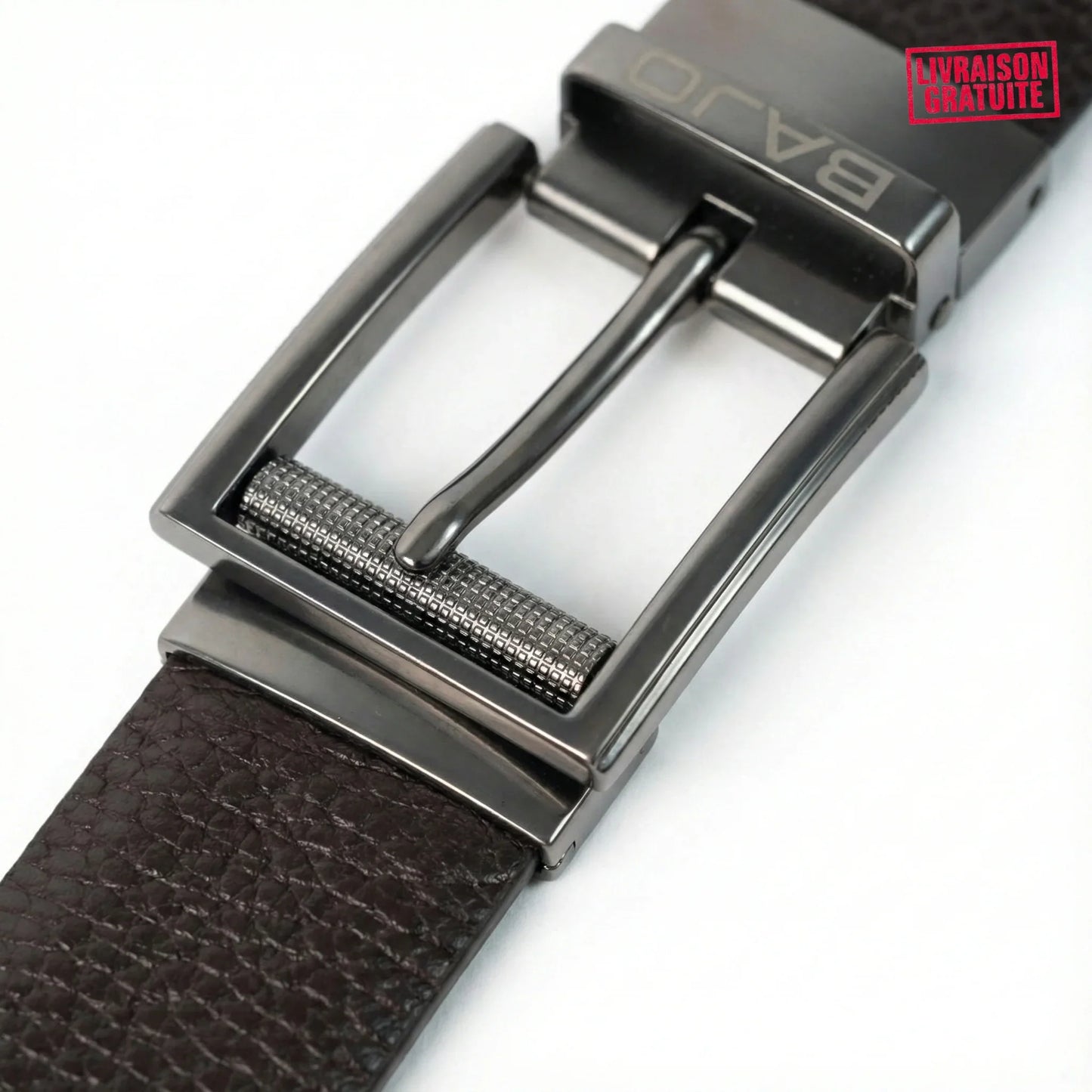 Ceinture Homme Réversible Cuir Véritable – Double Face Noir & Marron - BAJO SHOES