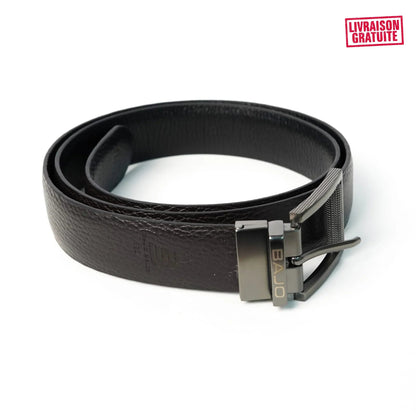 Ceinture Homme Réversible Cuir Véritable – Double Face Noir & Marron - BAJO SHOES