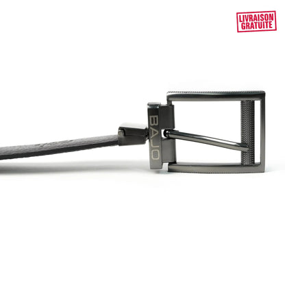 Ceinture Homme Réversible Cuir Véritable – Double Face Noir & Marron - BAJO SHOES