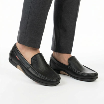 Mocassins cuir grainé homme – Souplesse totale cuir véritable adapté à la forme du pied BAJO