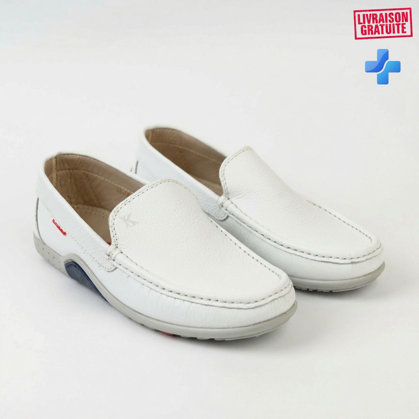 Mocassins cuir grainé homme – Vue arrière finition cuir grainé premium BAJO