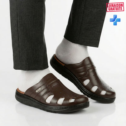 Sabot médical homme cuir – Matière souple et respirante usage professionnel quotidien BAJO