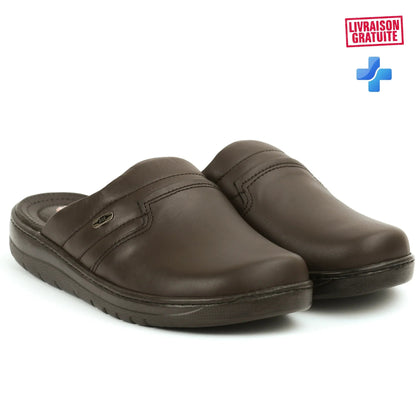 Sabot Médical Homme en Cuir Véritable – Confort Premium (017) - BAJO SHOES